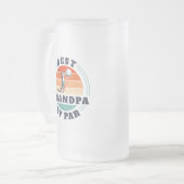 最高のおじいちゃん祖父母デイレトロカスタムダディ フロストグラスビールジョッキ (正面左)