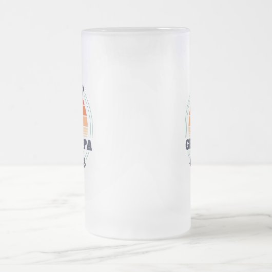 最高のおじいちゃん祖父母デイレトロカスタムダディ フロストグラスビールジョッキ (中央)