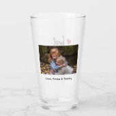 最高のおじいちゃん超かわいい写真カスタム タンブラーグラス (裏面)