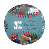 最高のおじいちゃん野球ギフト 野球ボール (裏面)