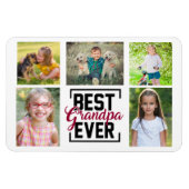 最高のおじいちゃん5孫コラージュ マグネット (横)