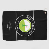 最高のおじいちゃん | おもしろい父の日カスタム ゴルフタオル (横)