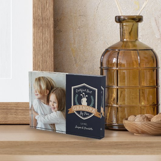 最高のおじいちゃん |ゴルフのおじいちゃん フォトブロック