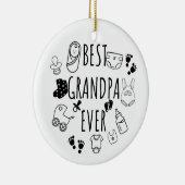 最高のおじいちゃん セラミックオーナメント (右)