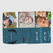 最高のおじいちゃん | モノグラムフォトコラージゴルフ ゴルフタオル (横)