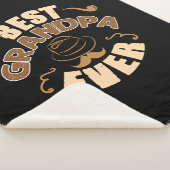 最高のおじいちゃん – 帽子とパイプイラストレーション シェルパブランケット (3/4)