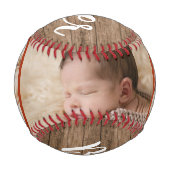 最高のおじい素朴ちゃん – ウッド3フォトコラージュ 野球ボール (正面)