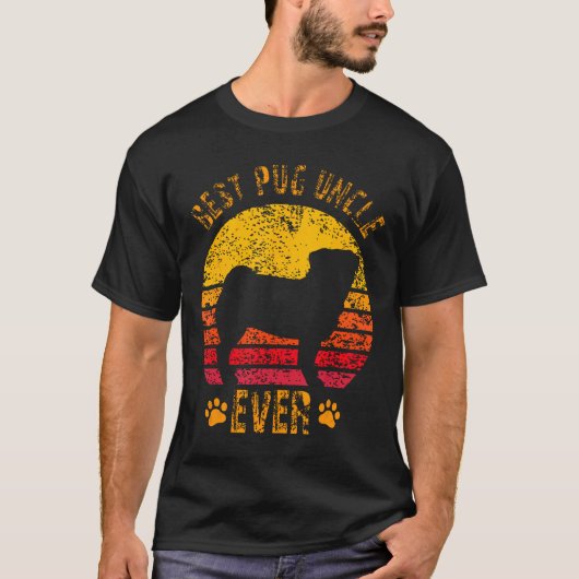 最高のおじさんパグ、最高に面白いギフト Tシャツ (正面)