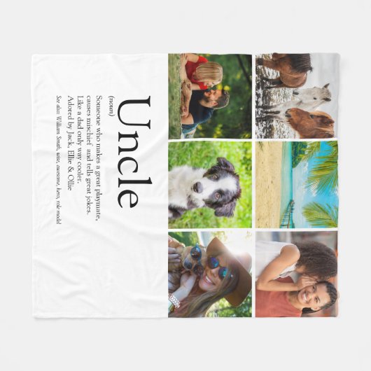 最高のおじさんFungle定義6写真おもしろい フリースブランケット (正面(横))