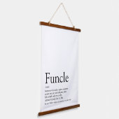 最高のおじ・Funcle・モダン定義 吊り下げ型タペストリー (傾斜あり)