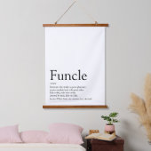 最高のおじ・Funcle・モダン定義 吊り下げ型タペストリー (寝室)