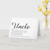 最高のおじ Uncle Funcle 定義スクリプト カード (黄色い花)