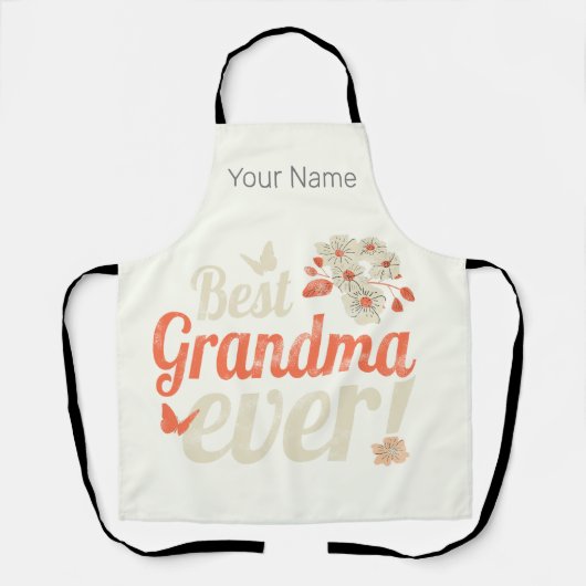 最高のおばあちゃんおばあちゃんヴィンテージおばあちゃん エプロン (正面)