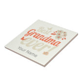 最高のおばあちゃんおばあちゃんヴィンテージおばあちゃん タイル (側面)