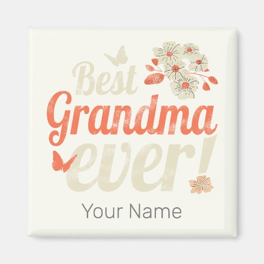 最高のおばあちゃんおばあちゃんヴィンテージおばあちゃん マグネット (正面)