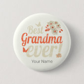 最高のおばあちゃんおばあちゃんヴィンテージおばあちゃん 缶バッジ (正面)