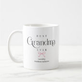 最高のおばあちゃんへのギフト 名前入り コーヒーマグカップ (左)