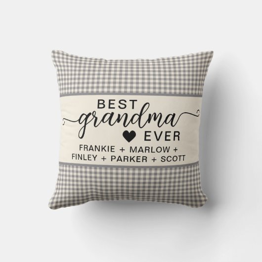 最高のおばあちゃんエバー名前をカスタムするホリデーギフト クッション