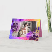 最高のおばあちゃんカスタムは母の日のフォトピンク カード (正面)