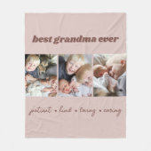最高のおばあちゃんカスタム フリースブランケット (正面)