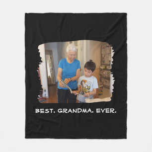 最高のおばあちゃんカスタムPhoto Nana Grandparent フリースブランケット