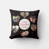 最高のおばあちゃんハートコラージュ母の日 クッション (正面)