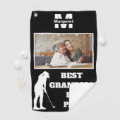 最高のおばあちゃんバイパーのゴルフ写真カスタム付き ゴルフタオル (インサイチュ)