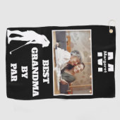 最高のおばあちゃんバイパーのゴルフ写真カスタム付き ゴルフタオル (横)