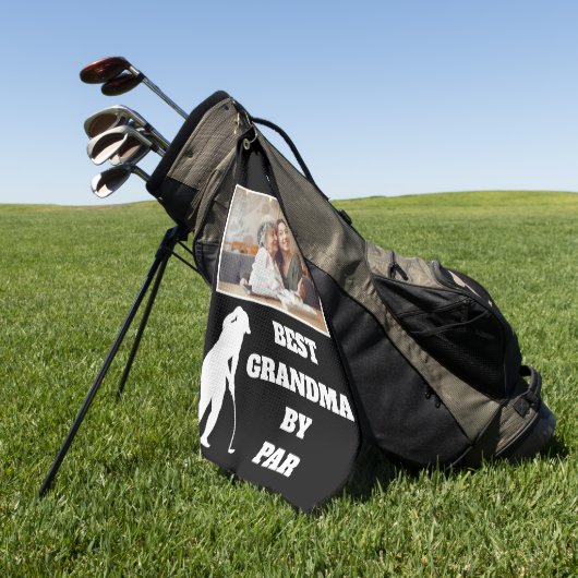 最高のおばあちゃんバイパーのゴルフ写真カスタム付き ゴルフタオル (グリーン)