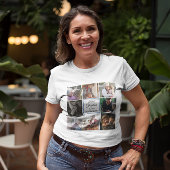 最高のおばあちゃん写真コラージュカスタム文字白 Tシャツ