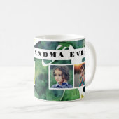 最高のおばあちゃん写真コラージュ水の色葉の コーヒーマグカップ (正面右)