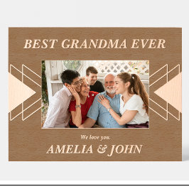 最高のおばあちゃん幾何カスタム写真木枠 レーザー彫刻フレーム