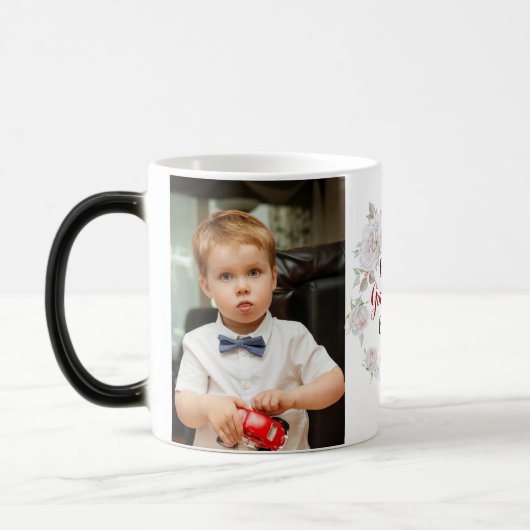 最高のおばあちゃん母の日の写真コラージュ モーフィングマグカップ (左)