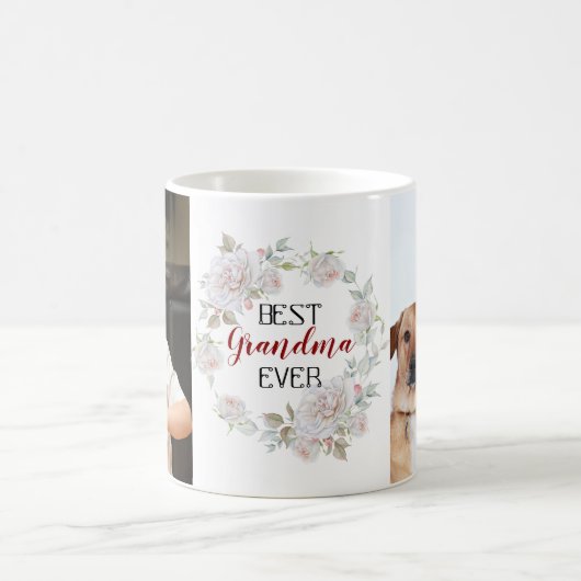 最高のおばあちゃん母の日の写真コラージュ モーフィングマグカップ (中央)