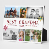 最高のおばあちゃん花6 Photo Collage Keepsake フォトプラーク (側面)