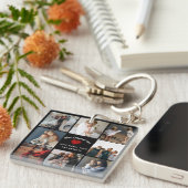 最高のおばあちゃん4枚フォトコラージュおもしろい キーホルダー (正面右)