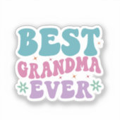 最高のおばあちゃん シール (正面)