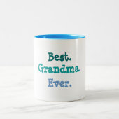 最高のおばあちゃん ツートーンマグカップ (中央)