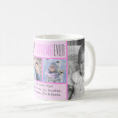 最高のおばあちゃん |ピンクカスタムの写真5コラージュ コーヒーマグカップ (正面右)