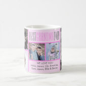 最高のおばあちゃん |ピンクカスタムの写真5コラージュ コーヒーマグカップ (中央)