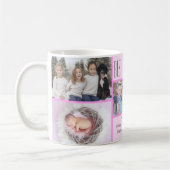 最高のおばあちゃん |ピンクカスタムの写真5コラージュ コーヒーマグカップ (左)