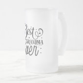 最高のおばあちゃん フロストグラスビールジョッキ (正面右)