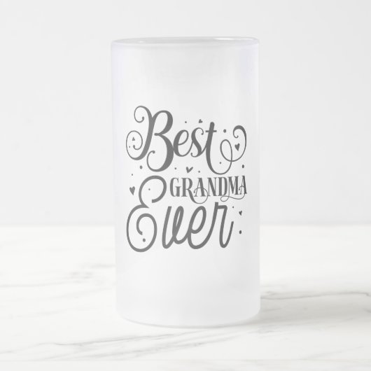 最高のおばあちゃん フロストグラスビールジョッキ (中央)