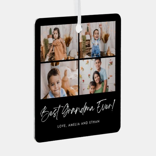 最高のおばあちゃん メタルオーナメント (正面右)