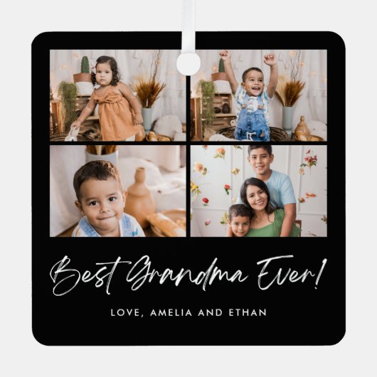 最高のおばあちゃん メタルオーナメント (正面)