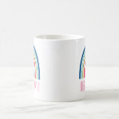 最高のおばあちゃん レインボー コーヒーマグカップ (中央)