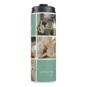 最高のおばあちゃん |写真のコラージュ |ティール（緑がかった色） タンブラー (正面)