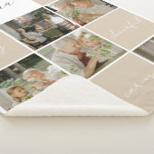 最高のおばあちゃん |写真のコラージュ | Mocha シェルパブランケット (3/4)