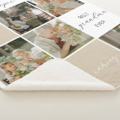 最高のおばあちゃん |写真のコラージュ | Mocha シェルパブランケット (3/4)