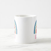 最高のおばあちゃん 虹 コーヒーマグカップ (中央)